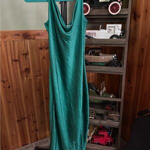 J for Justify Teal Cowl Neck Maxi Dress